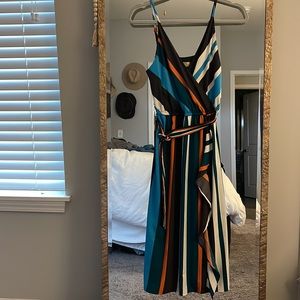 NWOT LOFT Midi Dress with Buckle Detail